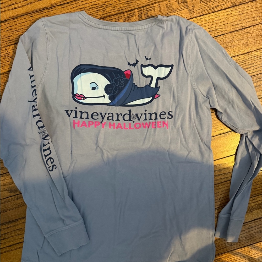 Vineyard Vines Gray Halloween Whale Shirt